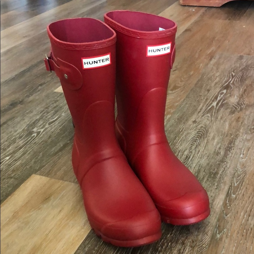 Women’s Hunter Boots (sz 9) Military Red EUC